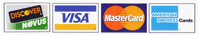 American Express, Discover, Mastercard, Visa